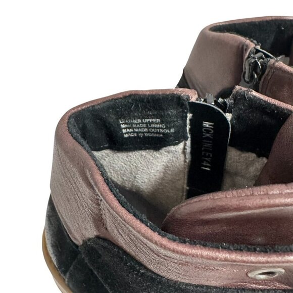 Miz Mooz Leather Lace-Up Boots McKinley Black Combat City Hiker size 41 9.5-10 - Picture 6 of 8